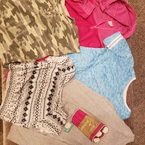 Girls Lot of 5 shirts tops jacket size 14/16